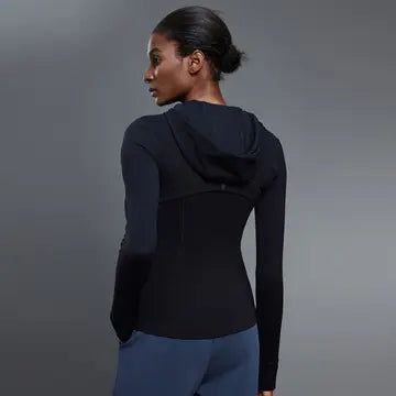 Women Slim-Fit Hooded Yoga Running Stretch Workout Jacket