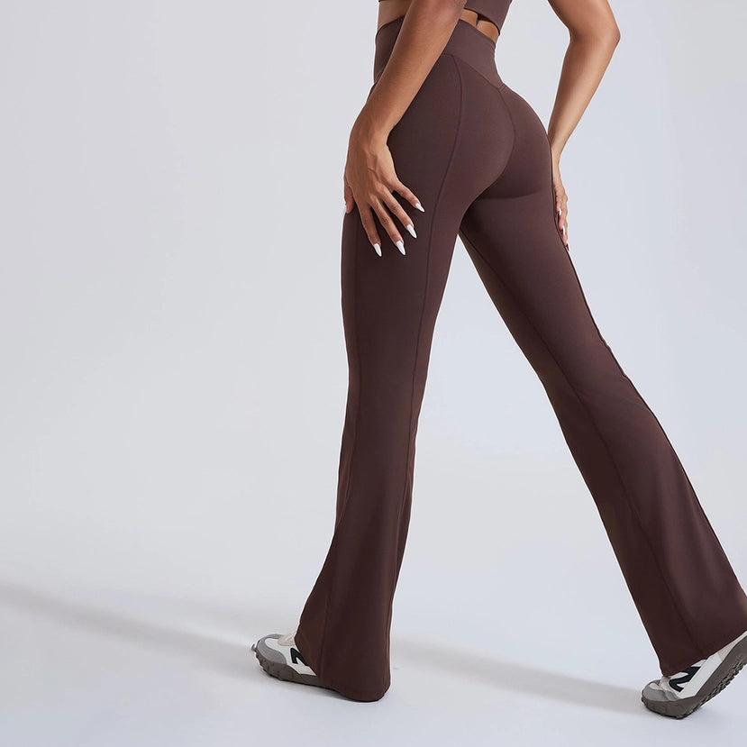 Women Hi-Waist Flared Yoga Leggings